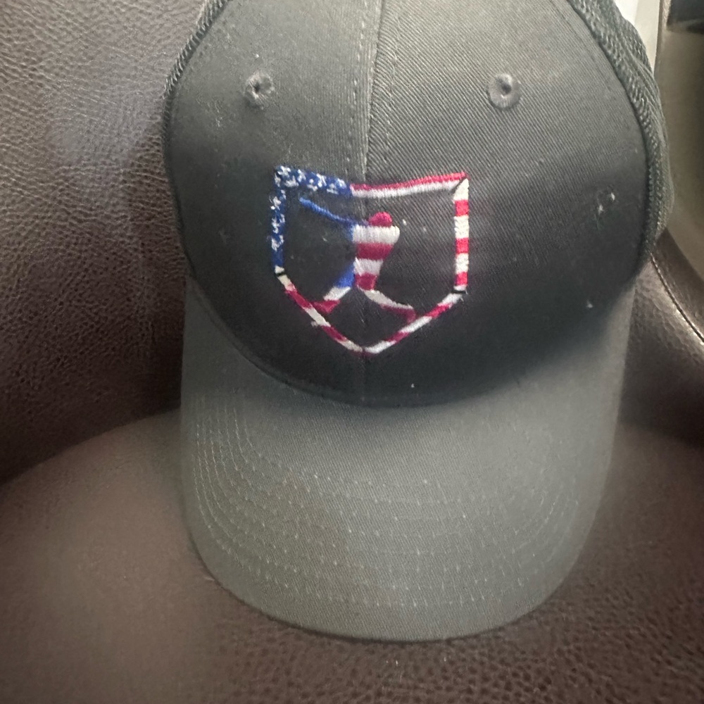 Trucker baseball Batter Shield USA Flag Mesh Snapback Adult
